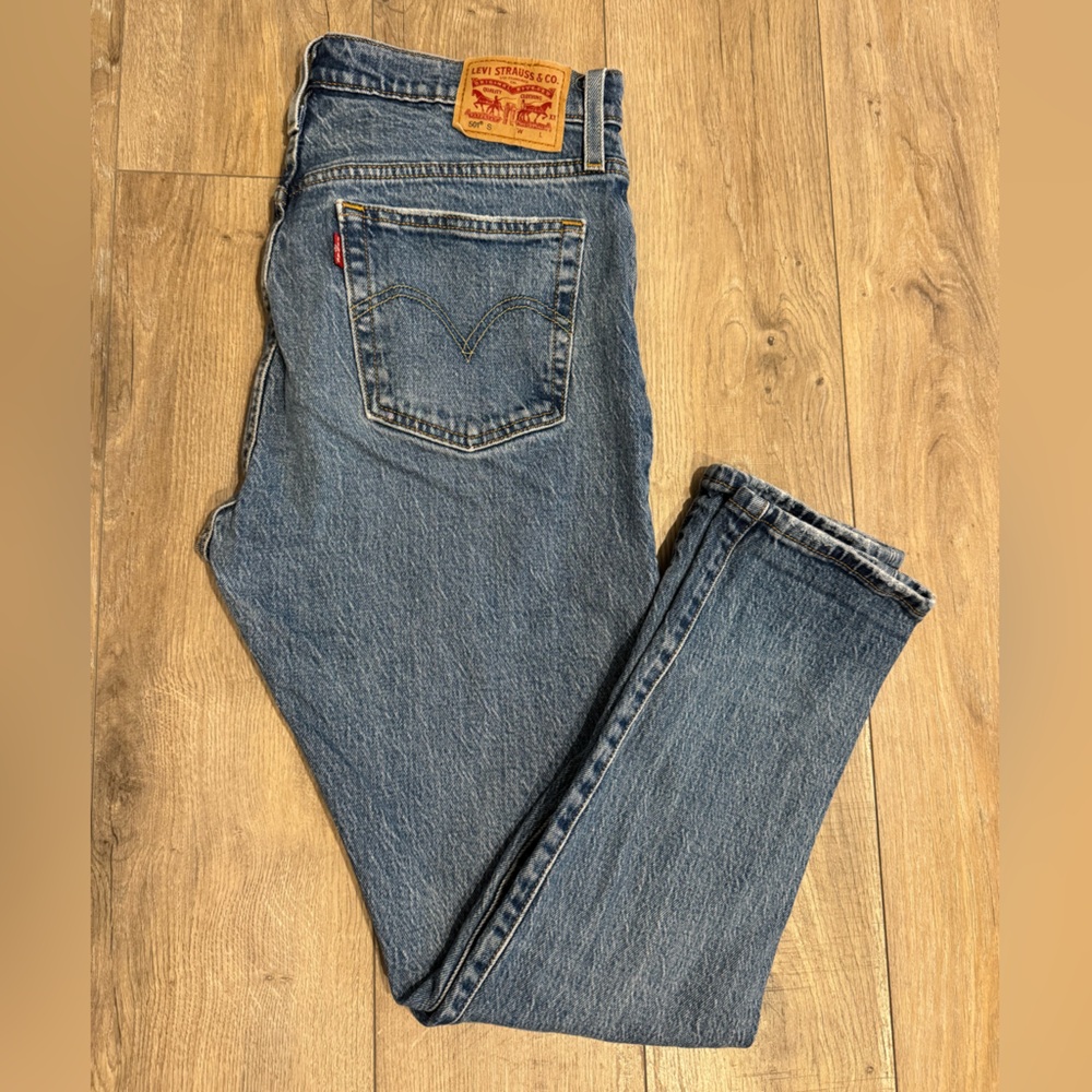 Levi's Blue 501 Skinny Jeans - Picture 2 of 4